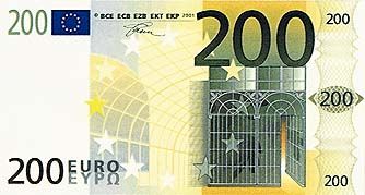 Euro -> Währung -> Scheine -> 200 Euro